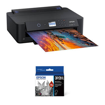 Epson Expression Photo HD XP-15000 Inkjet Printer with T312XL Black Claria Photo HD Ink Cartridge Kit