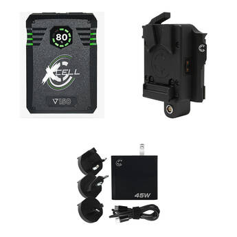Core SWX XCell Micro-Sized Smart Battery with Battery Plate & Universal 45W USB-C PD Wall Charger (148Wh, V-Mount)