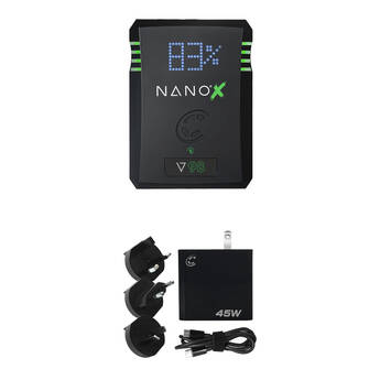 Core SWX NANO X 98Wh Battery with 45W Fast Charger Kit (V-Mount)