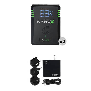 Core SWX NANO X V98 2-Battery Kit + 45W Fast Charger (V-Mount)
