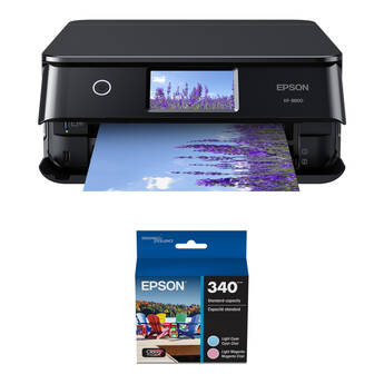 Epson Expression Photo XP-8800 Wireless All-in-One Color Printer with 340 Color Claria Photo HD Multi-Pack Ink Cartridge Kit
