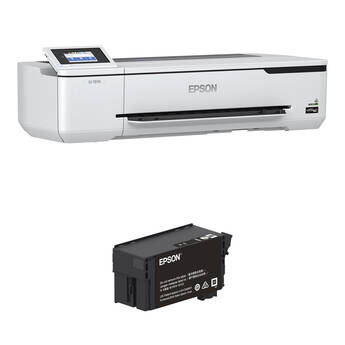 Epson Surecolor T2170 24" Wireless Inkjet Printer with UltraChrome XD2 T40W Black High-Capacity Ink Cartridge Kit