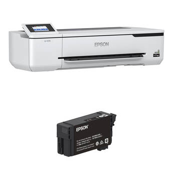 Epson Surecolor T2170 24" Wireless Inkjet Printer with UltraChrome XD2 T40V Black Ink Cartridge Kit