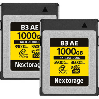 Nextorage 1TB NX-B3AE CFexpress 4.0 Type B Memory Card (2-Pack)