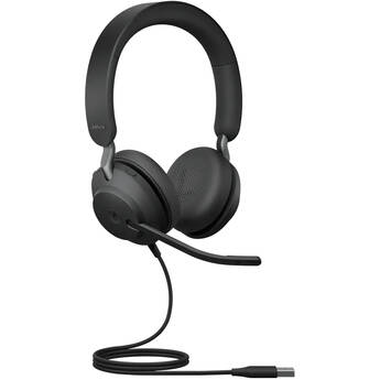 Jabra Evolve2 40 SE Stereo Wired On-Ear Headset (Microsoft Teams, USB-C/A, Black)