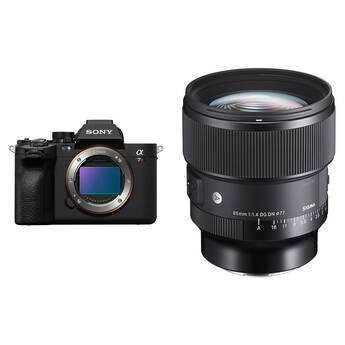 Sony a7R V Mirrorless Camera with Sigma 85mm f/1.4 Lens for Portrait Photography