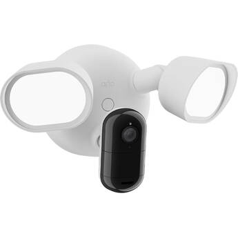 Arlo 2K Outdoor Wired Floodlight Camera with Night Vision (White)