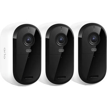 Arlo Essential 2K Outdoor Battery-Powered Camera with Night Vision (3rd Gen, 3-Pack)