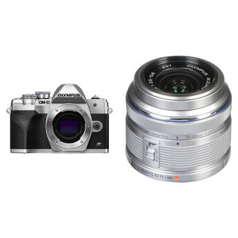 Olympus OM-D E-M10 Mark IV Mirrorless Camera with 14-42mm II Lens Kit (Silver)
