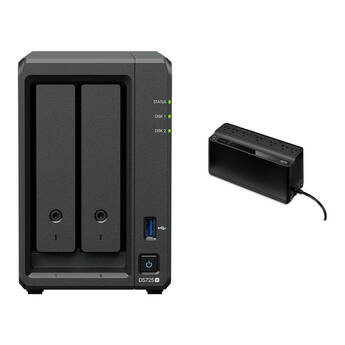 Synology DiskStation DS725+ 2-Bay NAS Enclosure Kit with BE600M1 Back-UPS Battery Backup
