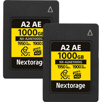 Nextorage 1TB NX-A2AE CFexpress 4.0 Type A Memory Card (2-Pack)