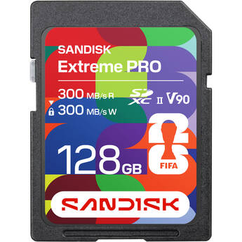 SanDisk 128GB Extreme PRO UHS-II SDXC Memory Card (FIFA World Cup 2026 Edition)