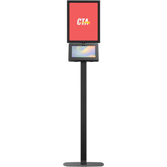 CTA Digital Thin Profile Graphic Sign Floor Stand with Security Enclosure for 9.7 - 11" Tablets