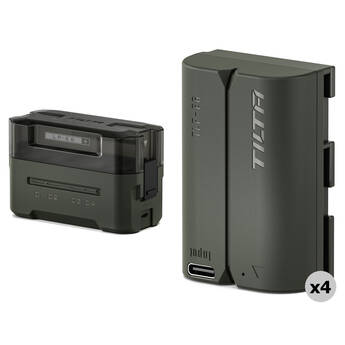 Tilta LP-E6P Kit with 4 Batteries and 4-Bay USB Charger (Green)