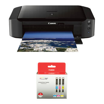 Canon PIXMA iP8720 Wireless Inkjet Photo Printer with CLI-251XL 3-Cartridge Color Ink Set Kit