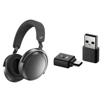 Sennheiser MOMENTUM 4 Noise-Canceling Wireless Over-Ear Headphones with BTD 700 Bluetooth Adapter (Graphite)