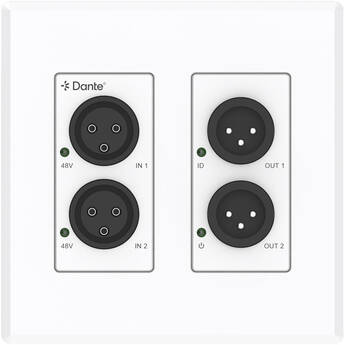 VigilLink 2x2 XLR to Dante Converter Wall Plate