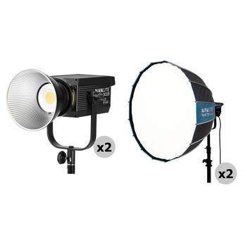 Nanlite FS-300B Bi-Color LED Monolight (Softbox 2-Light Kit)