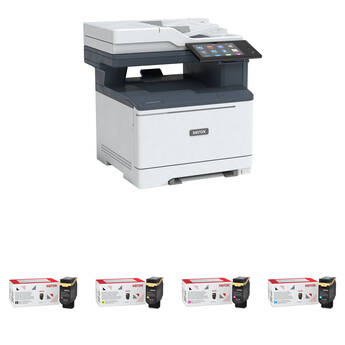 Xerox VersaLink C415 Color Multifunction Printer with Four High-Capacity Toner Cartridges Kit