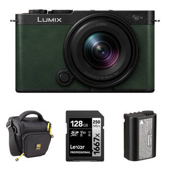 Panasonic LUMIX S9 Mirrorless Camera with 18-40mm f/4.5-6.3 Lens and Essentials+ Kit (Dark Olive)