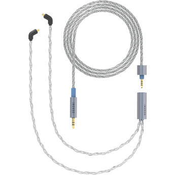 Dekoni Audio Ensemble Silver-Plated Copper Twist Jacket 3.5mm to Dual MMCX IEM Connector Modular Cable System (52")