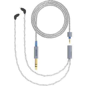 Dekoni Audio Ensemble Silver-Plated Copper Twist Jacket 1/4" to Dual 2-Pin IEM Connector Modular Cable System (52")