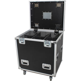 ProX TruckPaX Heavy-Duty Truck Pack Utility Flight Case with Divider & Tray (Black, 4-Pack)