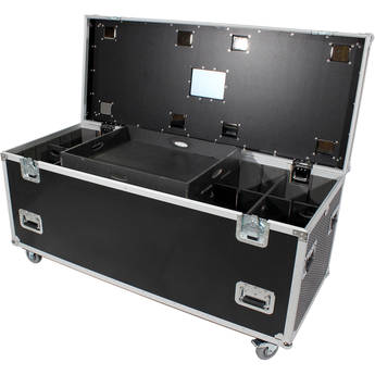 ProX TruckPaX Heavy-Duty Truck Pack Utility Flight Case with Divider & Tray (Black, 2-Pack)