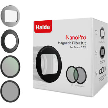 Haida NanoPro Magnetic Filter Kit for Canon PowerShot G7 X Mark III with DC-2 Adapter Ring (Silver)
