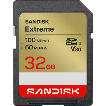 SanDisk 32GB Extreme UHS-I SDHC Memory Card