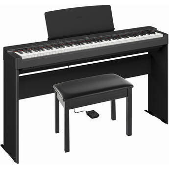 Yamaha P225BLB Overboxed Bundle 88-Key Portable Digital Piano with Stand and Bench (Black)
