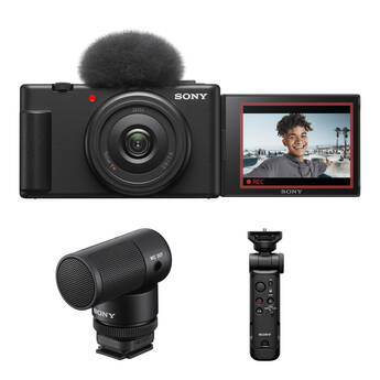 Sony ZV-1F Vlogging Camera with Content Creator Kit (Black)