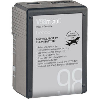 bebob V98MICROC USB-C Li-Ion Battery (95Wh, V-Mount)