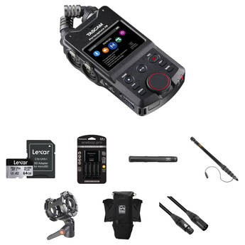 TASCAM Portacapture X6 32-Bit 6-Channel Multitrack Field Recorder with Booming Kit