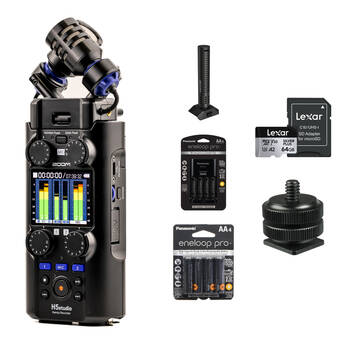 Zoom H5studio 4-Track Handy Recorder with 32-Bit Float Recording and On-Camera Kit