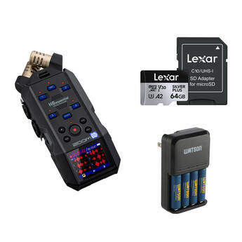 Zoom H6essential 6-Track 32-Bit Float Portable Audio Recorder with Essentials Kit