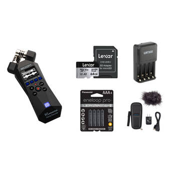 Zoom H1essential 2-Track 32-Bit Float Portable Audio Recorder with Deluxe Kit (Black)