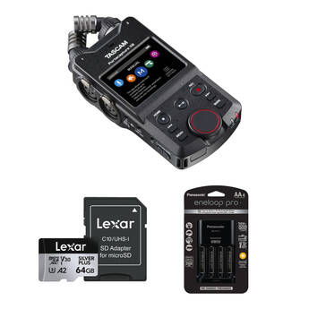 TASCAM Portacapture X6 32-Bit 6-Channel Multitrack Field Recorder with Essentials Kit
