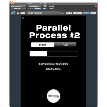 Make Believe Studios Parallel Process #2 Kick or Snare Drum Blending Plug-In