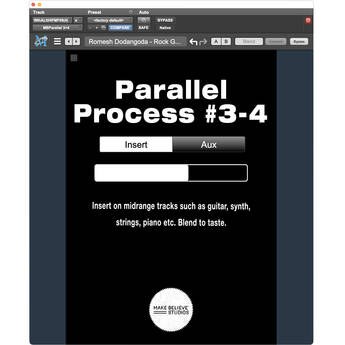 Make Believe Studios Parallel Process #3-4 Guitar / Synth / Strings Blending Plug-In