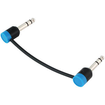 Cable Techniques Slim Low-Profile 1/4" TRS Patch Cable (Blue Caps, 18")