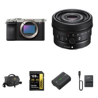 Sony a7CR Mirrorless Camera with 40mm f/2.5 Lens and Essentials+ Kit (Silver)