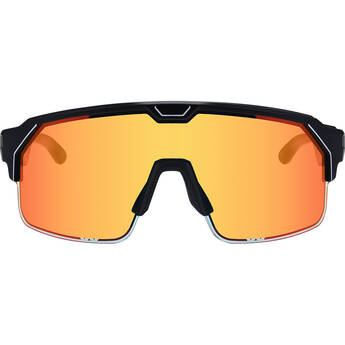 Chamelo Music Shield Glasses (Black Frame | Fire Lenses)