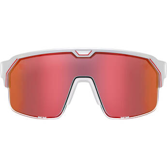 Chamelo Music Shield Glasses (White Frame, Fire Lenses)