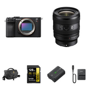 Sony a7CR Mirrorless Camera with 16-25mm f/2.8 Lens and Essentials+ Kit (Black)