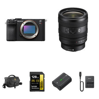 Sony a7CR Mirrorless Camera with 24-50mm f/2.8 Lens and Essentials+ Kit (Black)