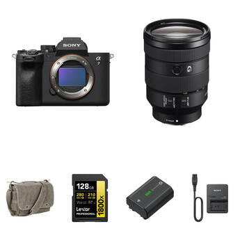 Sony a7 IV Mirrorless Camera with 24-105mm f/4 Lens and Essentials+ Kit