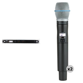 Shure ULX-D Dual Channel Digital Wireless Handheld Beta 87A Kit (H50: 534 to 598 MHz)