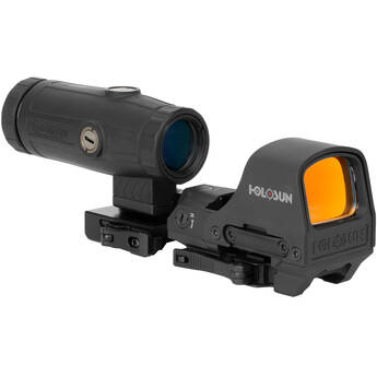 Holosun HS510C-GR Sight & HM3X Magnifier Combo Kit with Hard Case (Red Reticle)