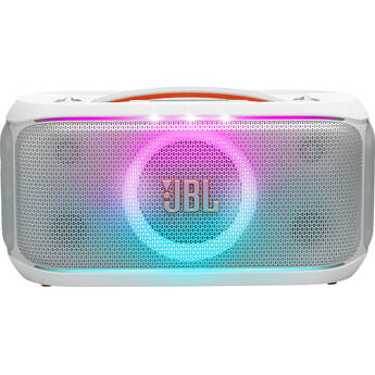 JBL PartyBox On-The-Go 2 Party Speaker with Wireless Microphone (White)